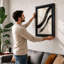 Flowing Lines in Ink Minimalist - Framed Print-1822767000-1822767007