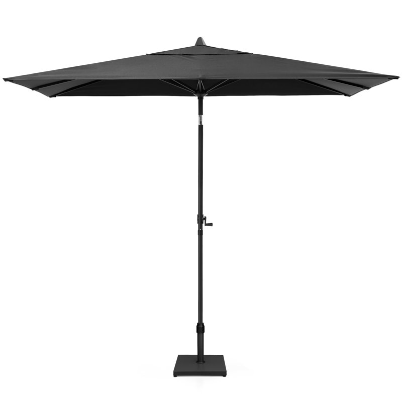 60'' X 106'' Rectangular Market Umbrella With Weighted Base, Black