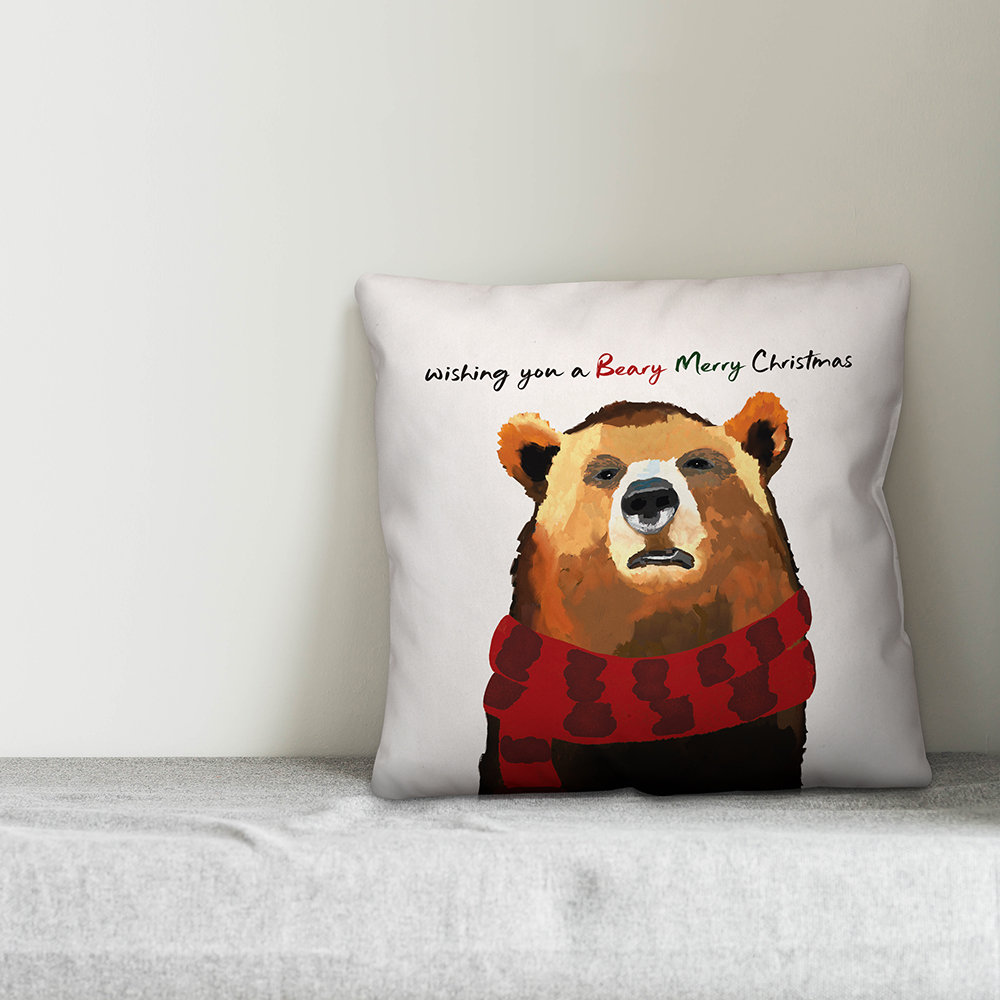  Beary Merry Christmas Throw Pillow Designs Direct Creative Group 
