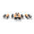 Beni 20 Person Training Meeting Seminar Tables with Modesty Panels and 20 Chairs Complete 30 Pc Set