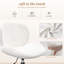 Chaise de bureau pivotante sans accoudoirs avec siège ergonomique en U et roues silencieuses-1447125543