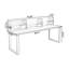 Bureau rectangulaire en bois massif brun noisette-966718490