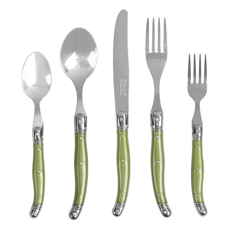 Laguiole 20 Piece Flatware Set, Service for 4, Green
