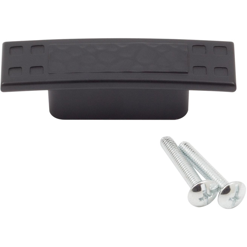 2 6/10" Length Rectangle Knob, Matte Black