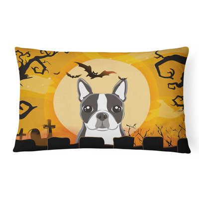  Coussin intérieur / extérieur Halloween Boston Terrier