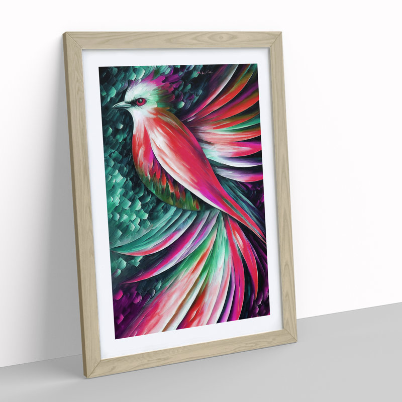 Lone Bird No.3 - Framed Print, 64cm H x 46cm W x 2cm D, Oak
