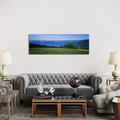 Paysage de vignoble, lac Keuka, Finger Lakes, New York, États-Unis - Giclée sur toile tendue avec châssis
