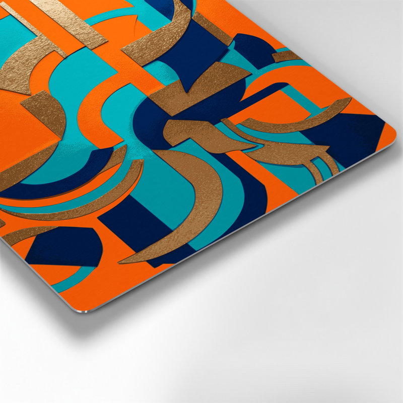 Abstract Shapes 49 Brown Metal Wall Art