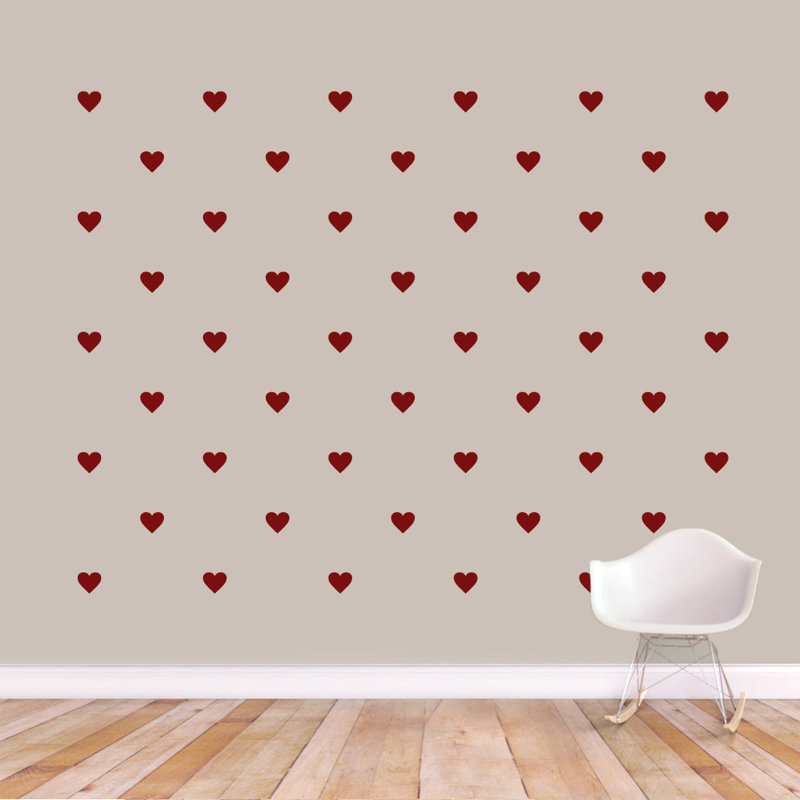 Abstract Non-Wall Damaging Wall Decal, Cranberry