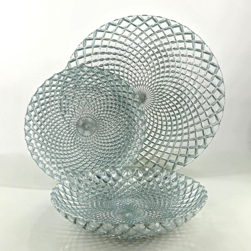 Vaisselle en verre doré Pina, Argent argent, 24