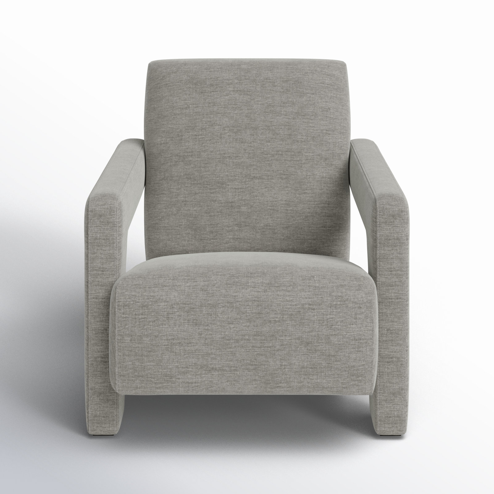 Olsen 27.3" W Velvet Armchair, Gray Velvet