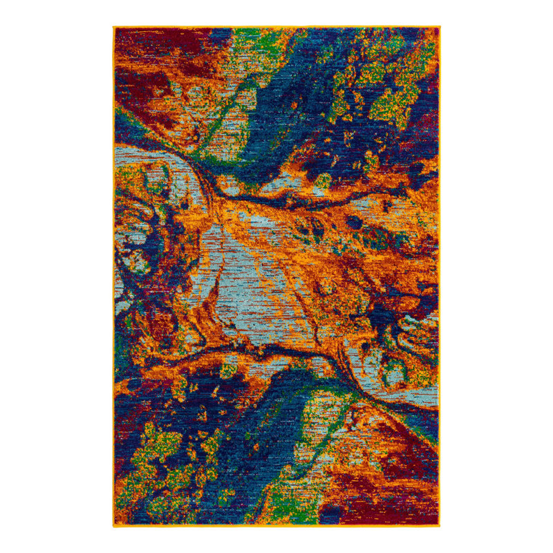 Malaija Abstract Indoor Rug, Rectangle 4' x 6'