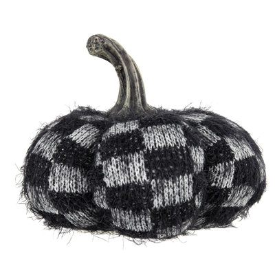 8.3X8.3X6.7" Fabric Black Pumpkin Decor, For Holiday Halloween Decoration