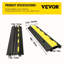 Rampe de protection de câble, 5 paquets de 2 canaux à bosse de vitesse, capacité de charge modulaire en caoutchouc de 11 000 lb, protection de câble en caoutchouc