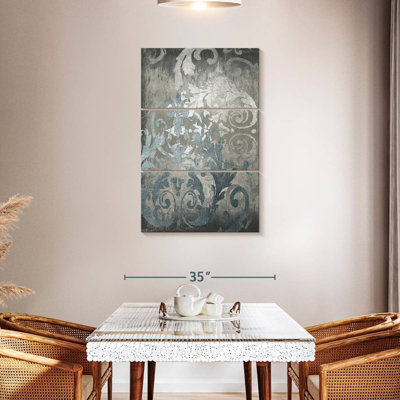 Avery Damask In Silver II