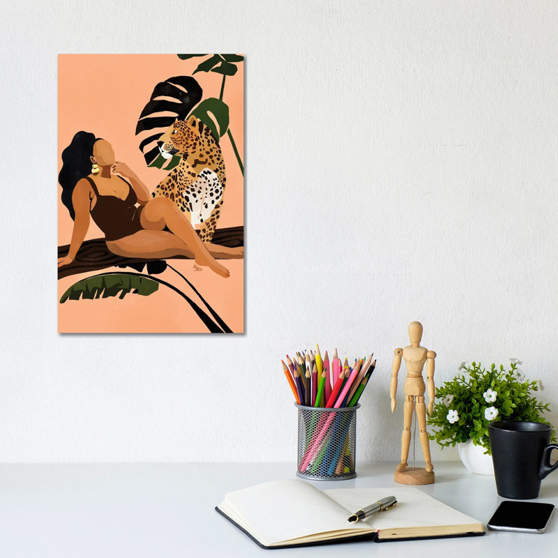 « Tika » par Brie Nicole-impression d’art graphique, Pas de tapis, Toile tendue, H 12 po x l 8 po x P 0,75 po