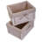 1-Drawer Nightstand with Two Removable Baskets, Storage Bedside Table