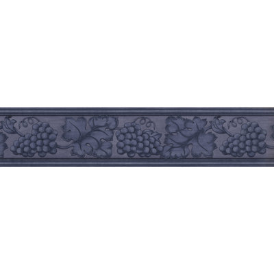 Bordure de papier peint à motif de feuilles de raisin de style rétro L 15 pi x l 5,25 po