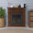 38 in. Dual Fuel Walnut Vent Free Fireplace System 26,000 BTU