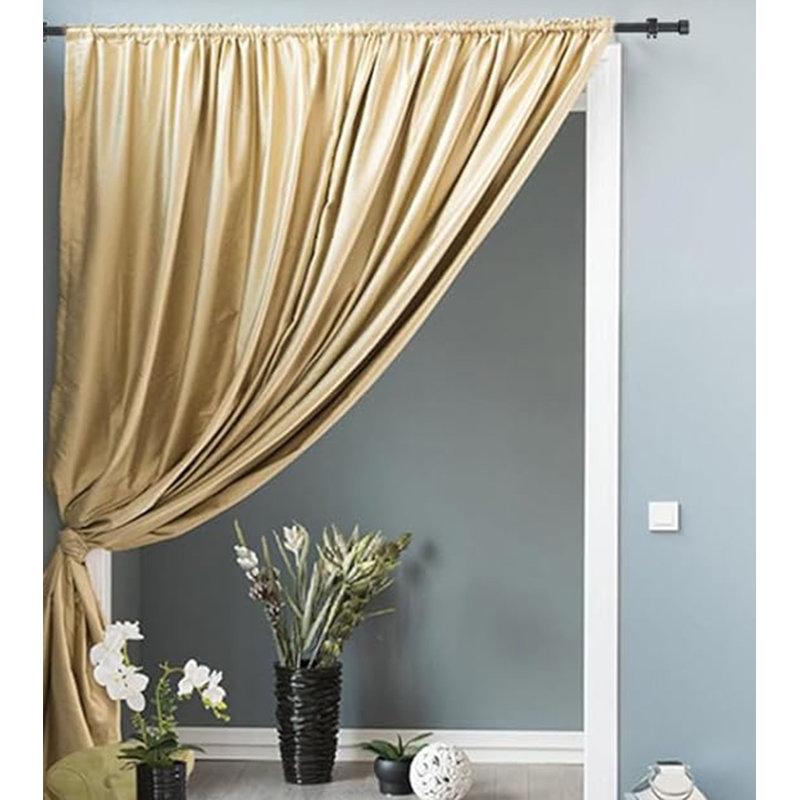 80cm Straight Tension Shower Curtain Rod & Hook Set