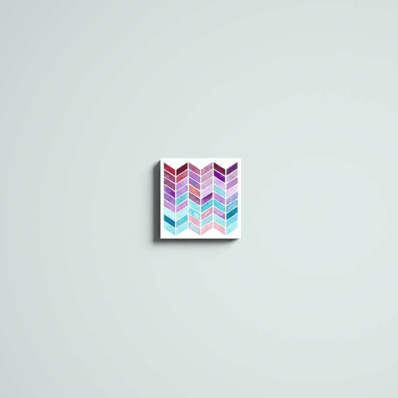 «Geometric Trance I», impression sur toile, H 12 po x l 12 po