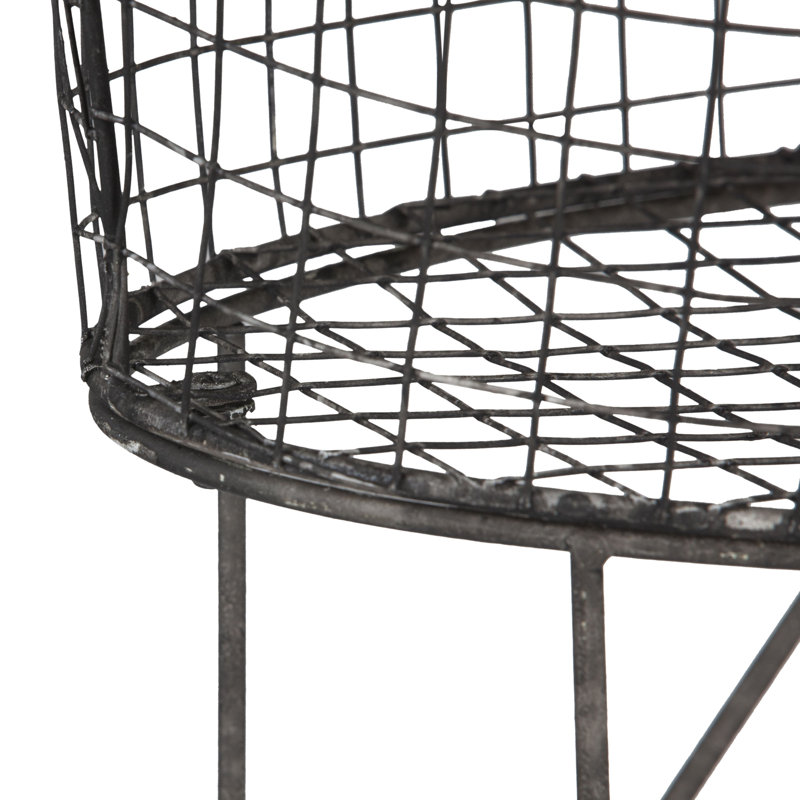 Metal Rolling Laundry Cart with Rack, Gray