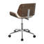 Chaise de bureau pivotante écru et noyer-242478197