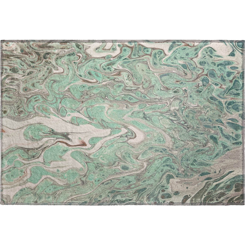 Tapis menthe de qualité supérieure Chananya AMF54, Rectangle 1 pi 8 po x 2 pi 6 po