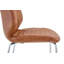 Ensemble de 4 chaises de salle à manger de style Mid-Century avec dossier capitonné et pieds galvanisés-129865773