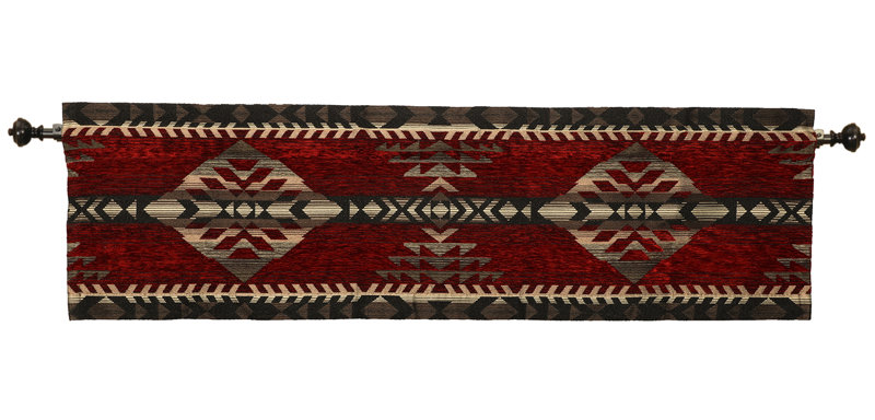 Wooded River Gallop Claret Valance - 53x16