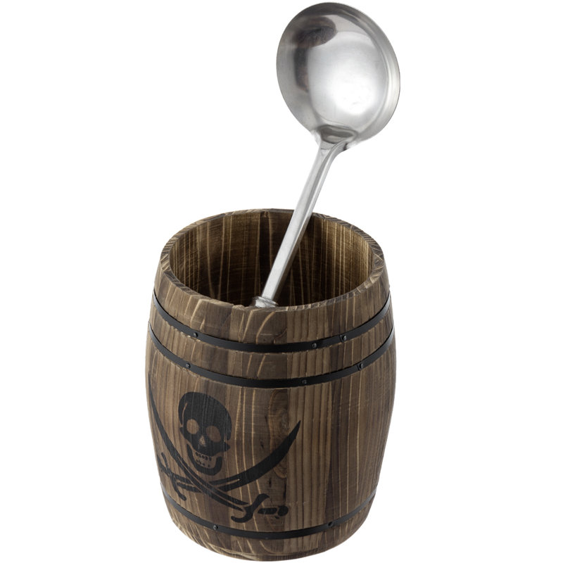 Wood Round Utensil Crock