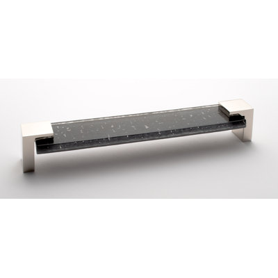 Affinity 8" CTC Slate Gray Glass Decorative Cabinet Hardware Bar Pull