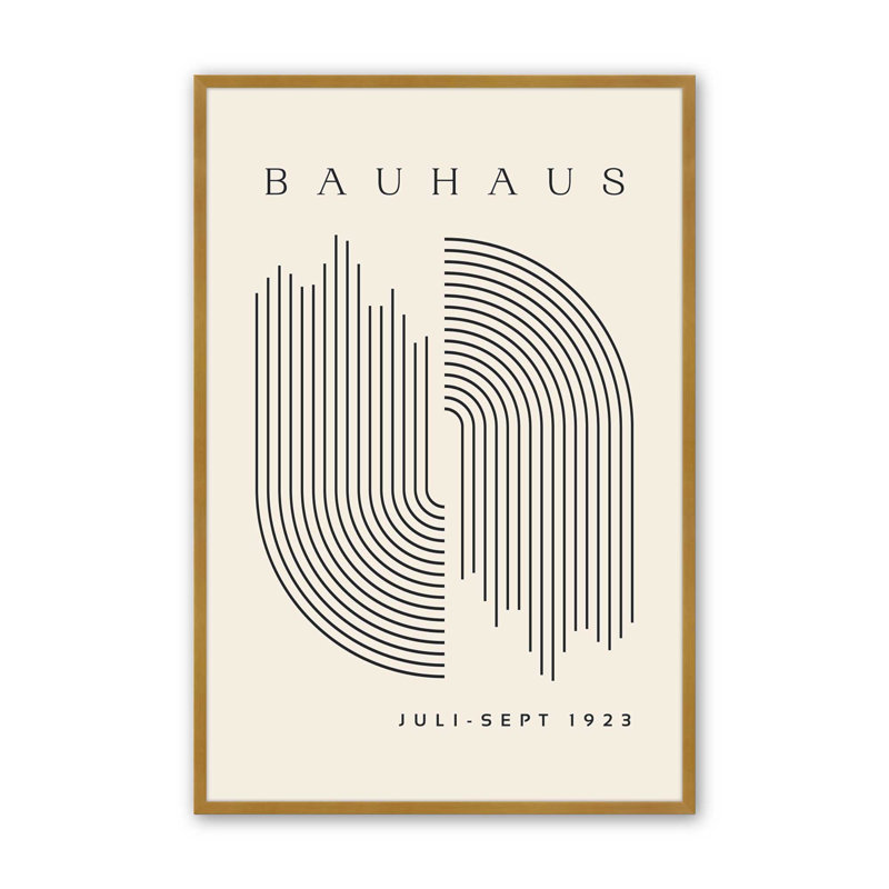 «Bauhaus Duality» 1923, reproduction dans un cadre doré poli, 16 po x 12 po