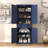 72" Kitchen Pantry  with Adjustable Shelves and a Large Drawer, Navy Blue-101174231