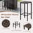 Outdoor Tiki Bar Set, Phuket 3-Piece Wicker Island Bar With Canopy, Patio Bar Table With 2 Stools
