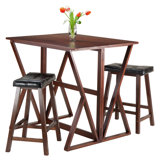 Glaser - Person Solid Wood Top Double Pedestal Dining Set