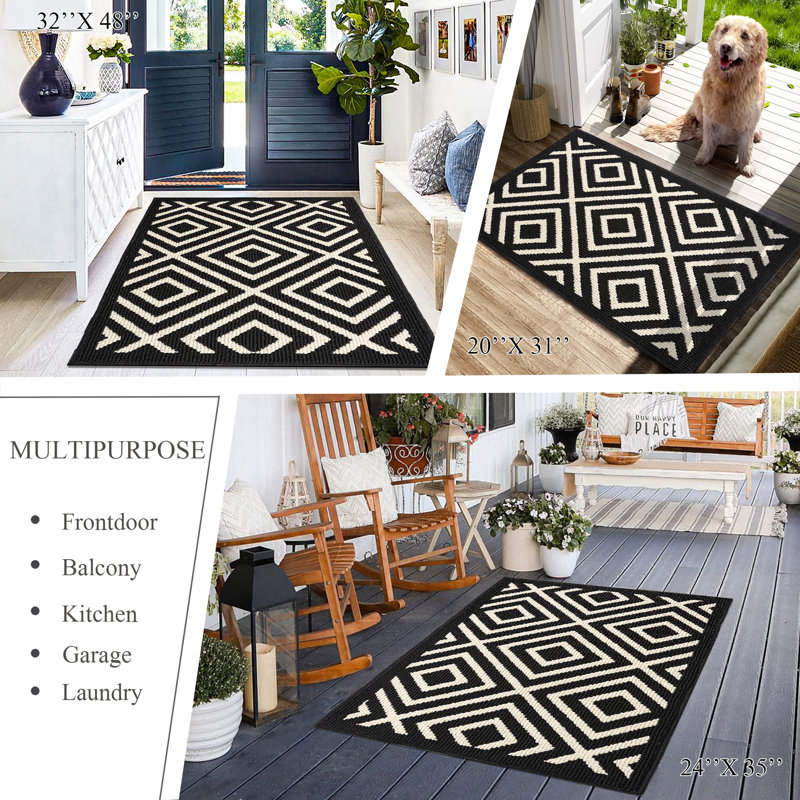 Sofhia Non-Slip Outdoor Doormat, 81.3cm W x 121.9cm L