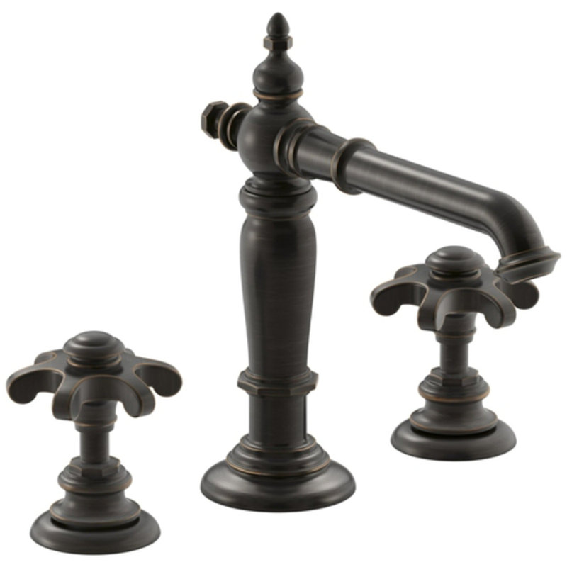 Artifacts® Widespread Bathroom Faucet with Drain Assembly, Oil Rubbed Bronze