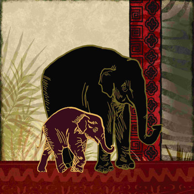 «Elephant Fam», impression sur toile tendue