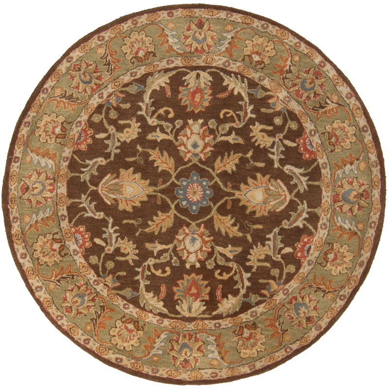 Waterston Hand Tufted Wool Oriental Indoor Rug, Round 8'