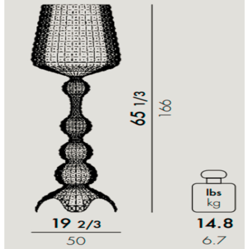 Kabuki 65.35'' LED Novelty Floor Lamp, Light Blue