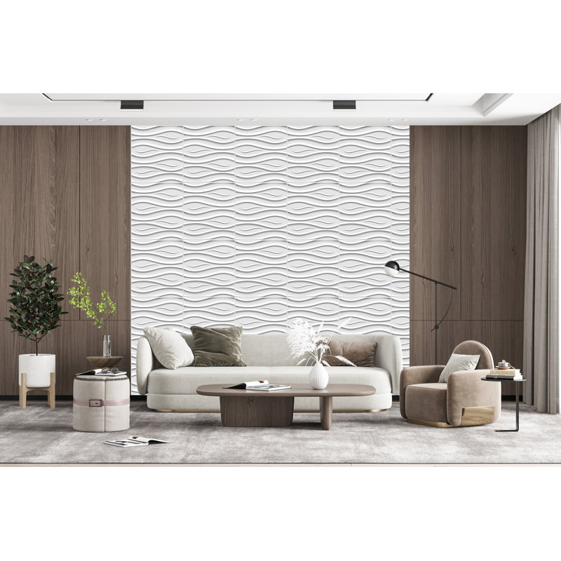 Panneau mural 3D blanc 19,7 po x 19,7 po Falkirk Ross (paquet de 10)
