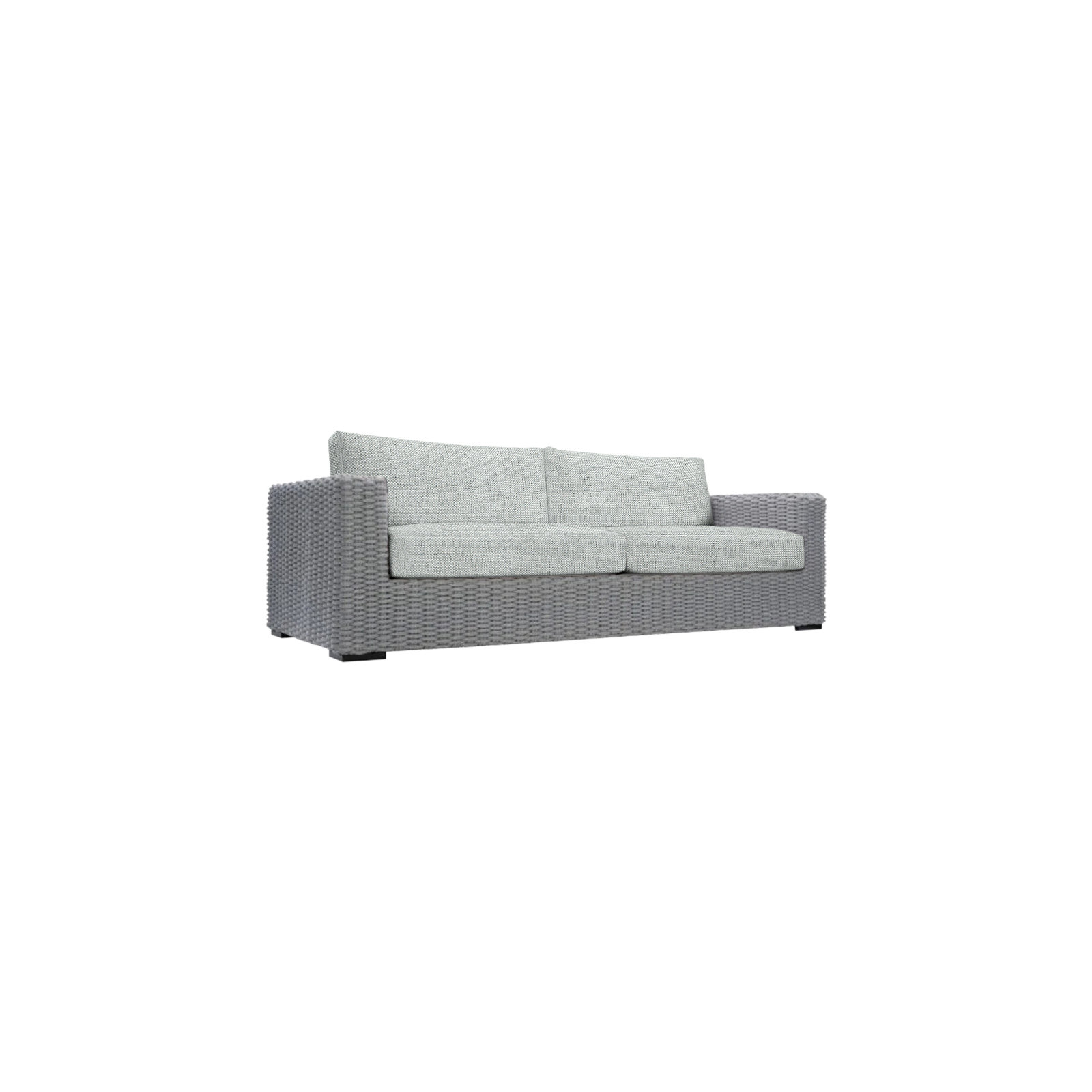 Capri Outdoor Metal Loveseat, Light Grey Linen 6032-010