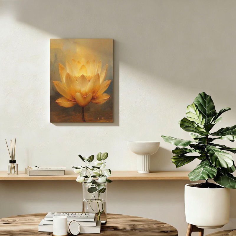 Impression sur toile Golden Lotus