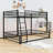Metal Bunk Bed With Ladder And Guardrails-158494430-158494428