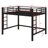 Sturdy Metal Loft Bed With Ladder And Guardrails-247964963
