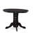 3 Piece Dining Set Includes a Round Table & 2 Stackable Polyester Fabric Chairs, Black-822714831