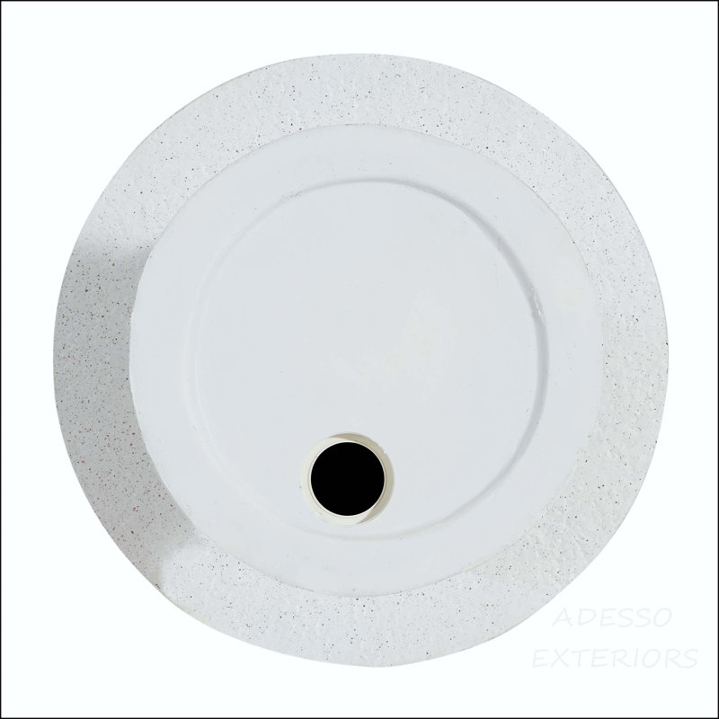 Table d'appoint vintage MGO avec base de parasol, marbre blanc