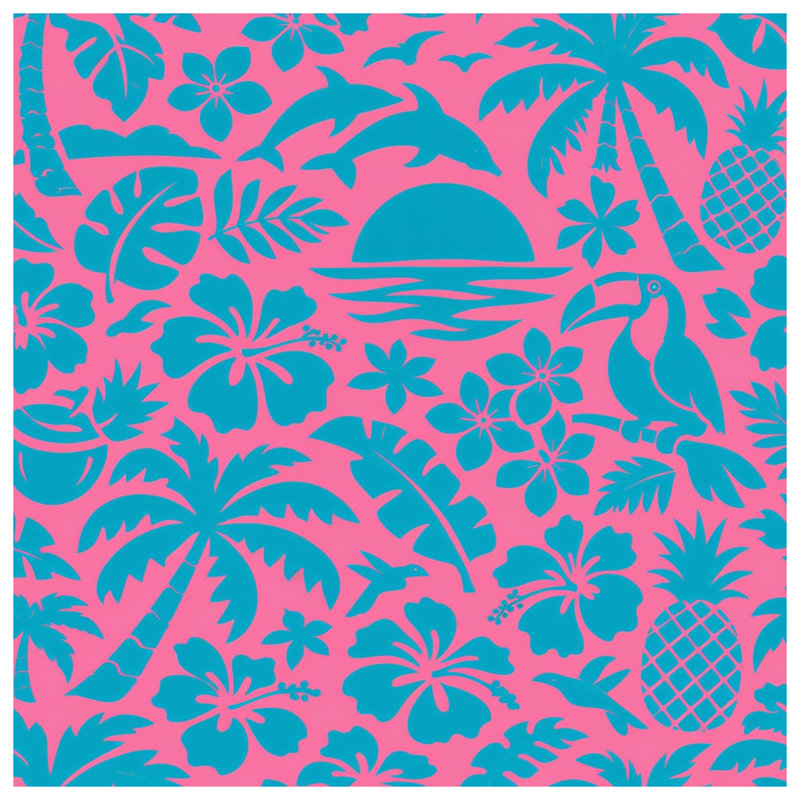 Couvre-lit matelassé tropical à motif hawaïen toutes tailles, Queen