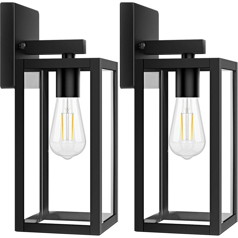 2-Pack Outdoor Light Fixtures Wall Mount, Waterproof Exterior Wall Lanterns
